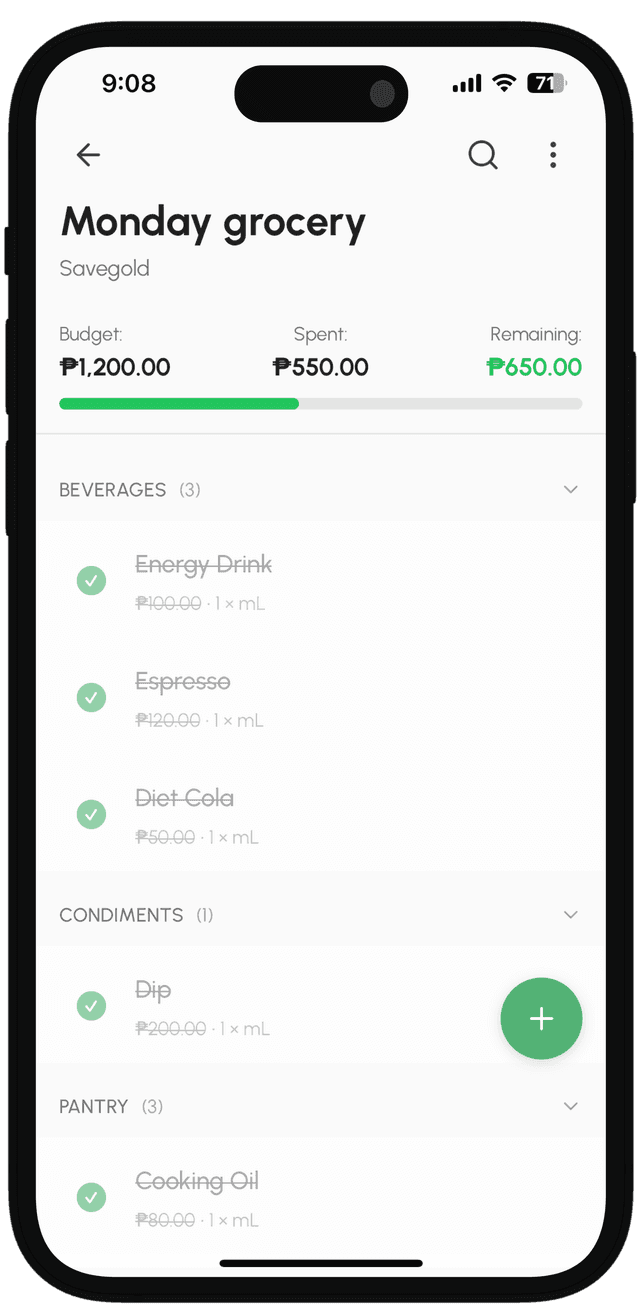 Smart Shopping Lists